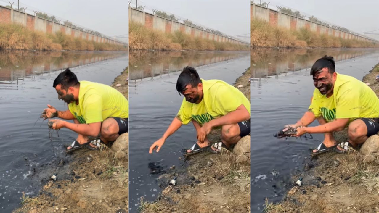 पुनीत सुपरस्टार ने नाली के पानी से धोया मुंह, फिर चेहरे पर लगाया कीचड़; वीडियो वायरल होते ही सोशल मीडिया हिल गया