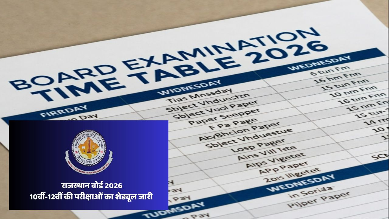 RBSE Board Exam 2026: राजस्थान बोर्ड 10वीं-12वीं का टाइम टेबल जारी, जानें कब से शुरू होंगी परीक्षाएं