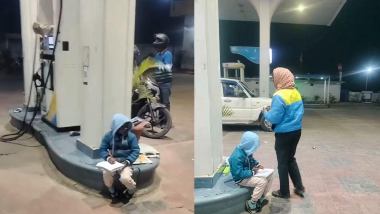 Viral News: पेट्रोल पंप की रोशनी में पढ़ता बच्चा, रांची की आदिवासी मां की जिद ने छू लिया दिल