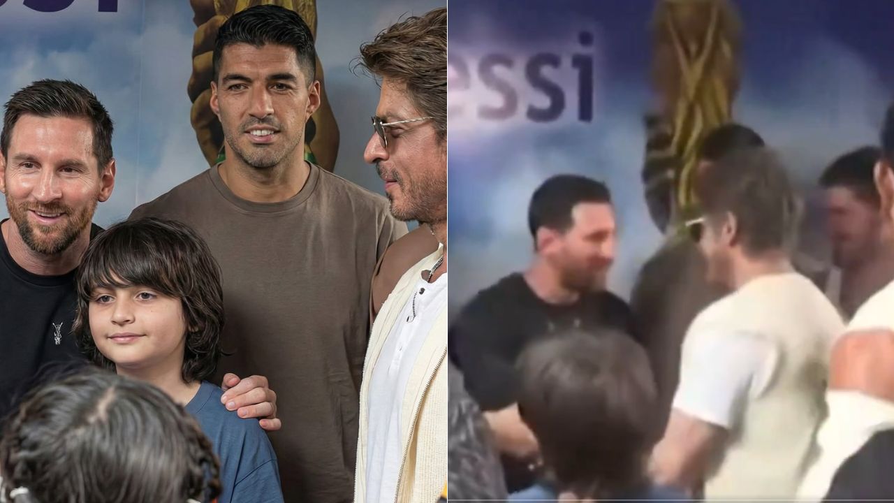 लियोनल मेसी से मिलकर चहक उठे शाहरुख खान, बेटे अबराम खान के चेहरे पर दिखी गजब की चमक- VIDEO