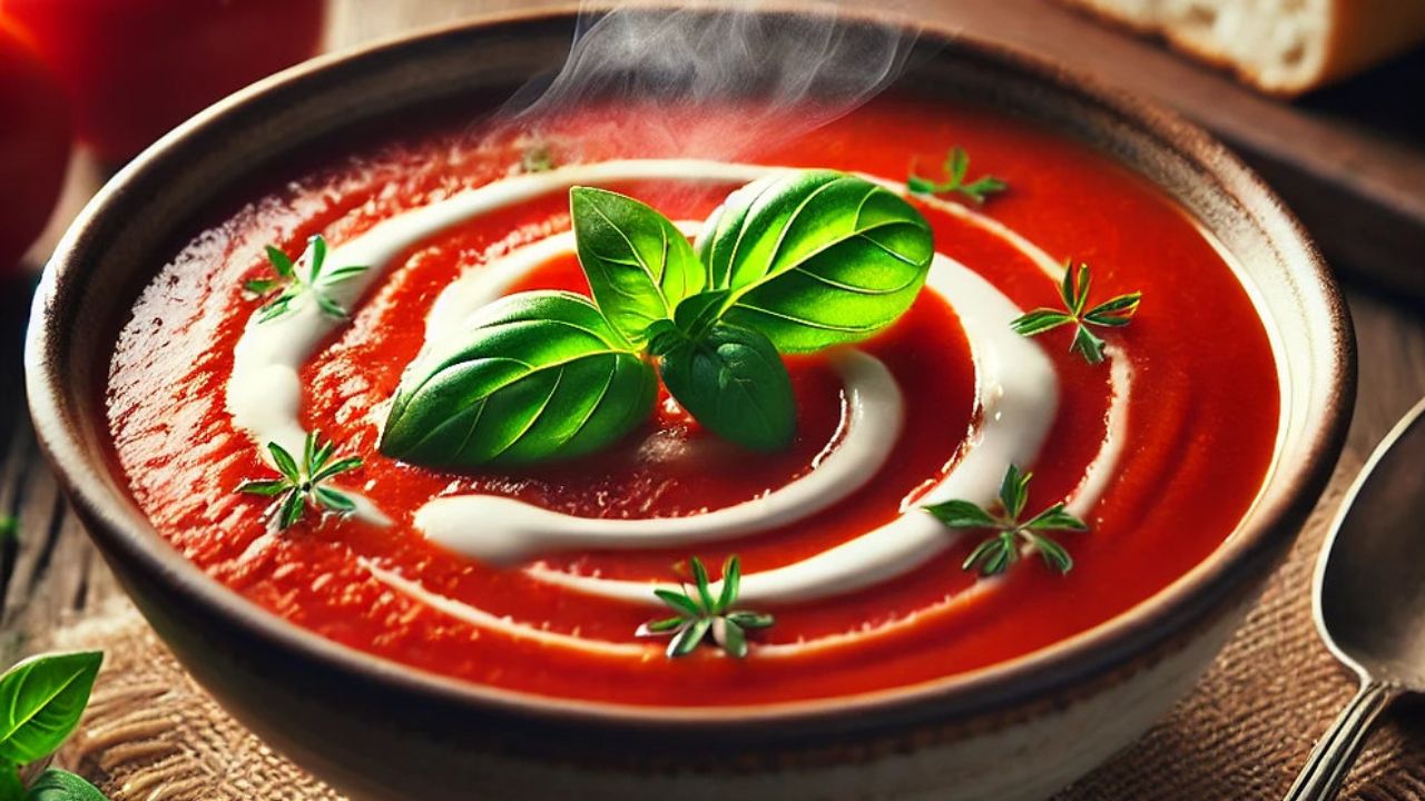 टमाटर सूप में लाइकोपीन नामक एंटीऑक्सीडेंट पाया जाता है, जो खराब कोलेस्ट्रॉल (LDL) को कम करता है। यह हृदय को बीमारियों से बचाता है, खून को साफ रखता है और हाई BP या हार्ट डिजीज के जोखिम को घटाने में मदद करता है। रोज़ाना एक कप सेवन हृदय स्वास्थ्य के लिए फायदेमंद है। (फोटो सोर्स- इंटरनेट)