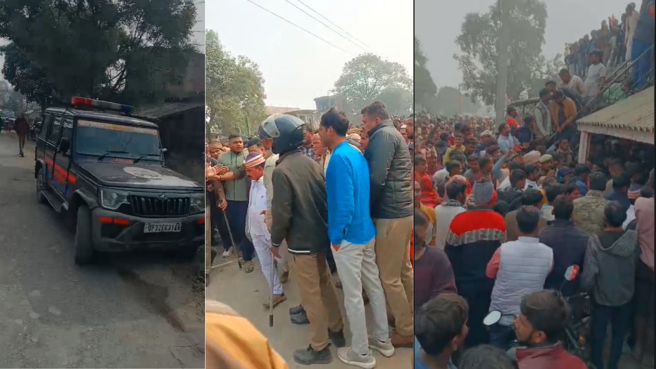 Gorakhpur: सड़क हादसे में दो शिक्षकों की मौत से फूटा जनाक्रोश, शवों के साथ सड़क पर उतरे लोग