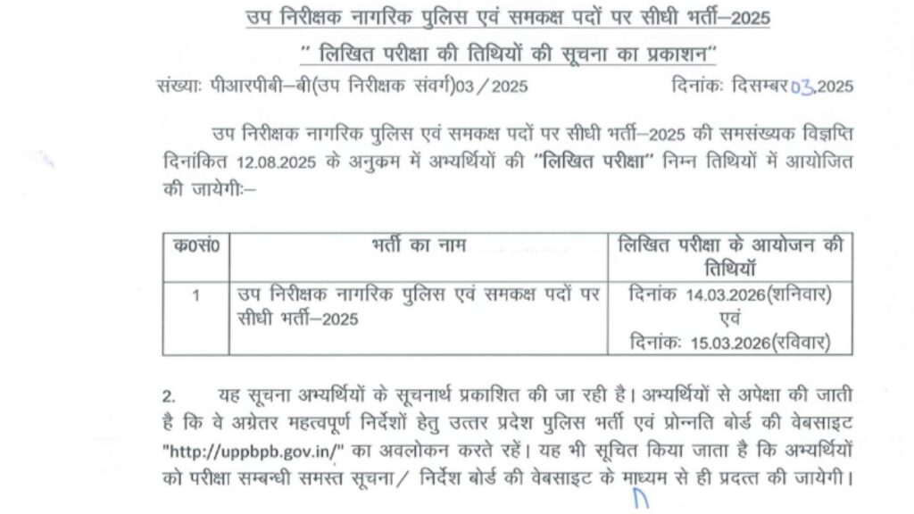UP Police Recruitment 2025