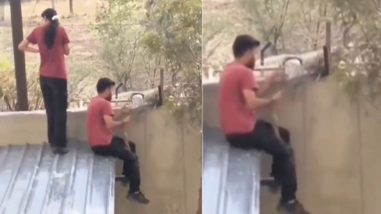 क्लास बंक करने पहुंचे स्टूडेंट्स के साथ हुआ बड़ा मज़ाक, नीचे खड़े मिले मास्टर जी… वायरल वीडियो देख हंसी नहीं रुकेगी