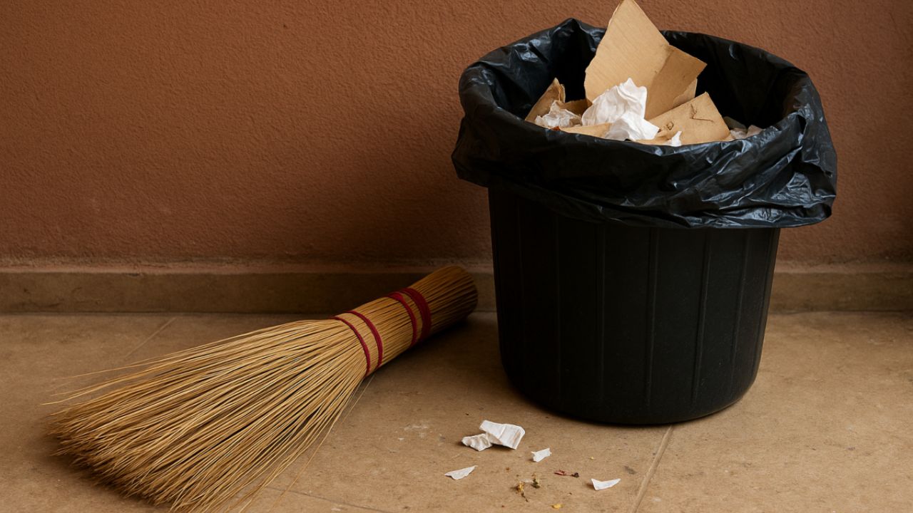 साल की शुरुआत से पहले घर को नकारात्मक ऊर्जा से मुक्त करना जरूरी है। बेकार सामान और कूड़े-कचरे को बाहर निकालें। द्वार पर हल्दी का पानी या गंगाजल छिड़कें। घर को पूरी तरह साफ-सुथरा रखें। ऐसा करने से घर में सकारात्मक ऊर्जा का संचार होता है और पूरे साल मां लक्ष्मी की कृपा बनी रहती है। (फोटो सोर्स- इंटरनेट) साल की शुरुआत से पहले घर को नकारात्मक ऊर्जा से मुक्त करना जरूरी है। बेकार सामान और कूड़े-कचरे को बाहर निकालें। द्वार पर हल्दी का पानी या गंगाजल छिड़कें। घर को पूरी तरह साफ-सुथरा रखें। ऐसा करने से घर में सकारात्मक ऊर्जा का संचार होता है और पूरे साल मां लक्ष्मी की कृपा बनी रहती है। (फोटो सोर्स- इंटरनेट)