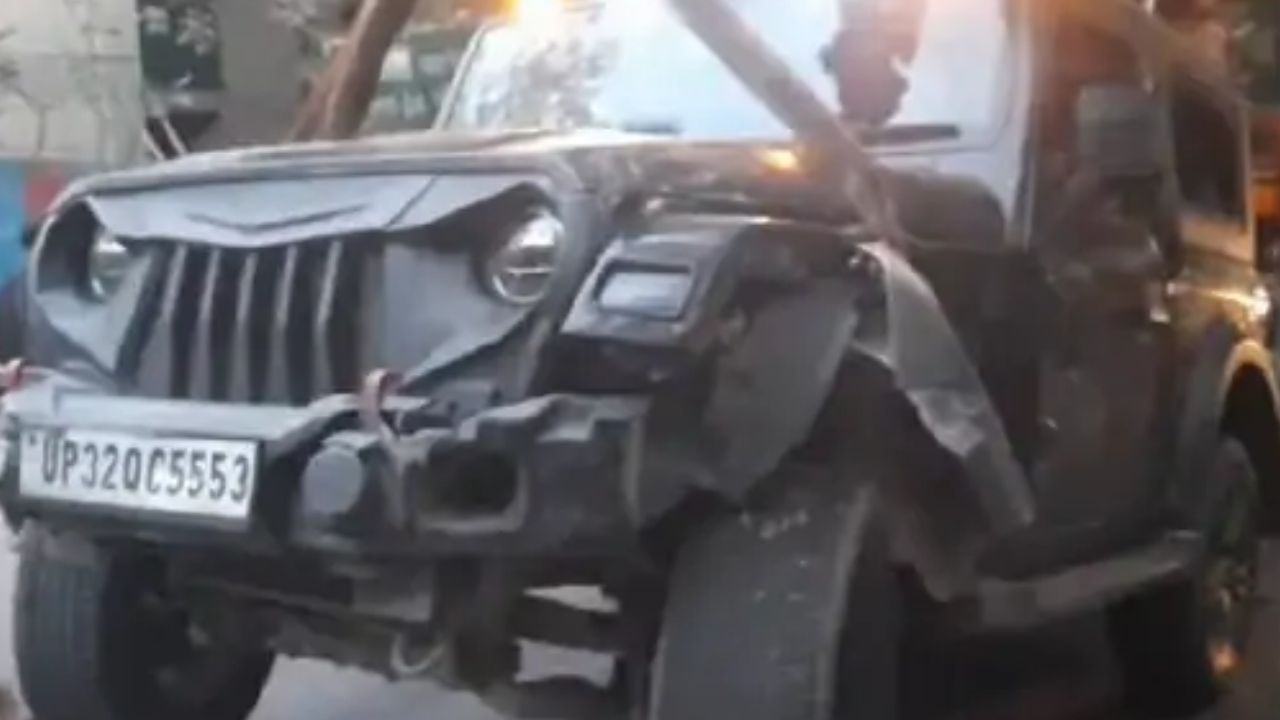 किराए की थार लेकर गर्लफ्रेंड से मिलने पहुंचा नाबालिग आशिक, वापस लौटते वक्त 5 को मारी टक्कर