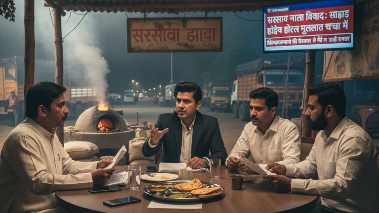 सरसावा नाला विवाद: सभासदों और ठेकेदार की हाईवे होटल मुलाकात बनी चर्चा का विषय