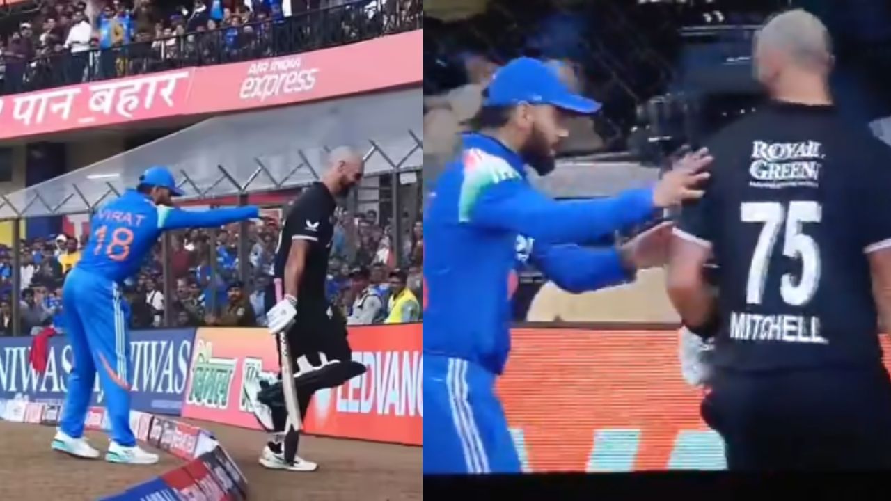 पहले तालियां, फिर धक्का……कोहली ने मिचेल के साथ किया ऐसा मज़ाक, जो हुआ सोशल मीडिया पर वायरल