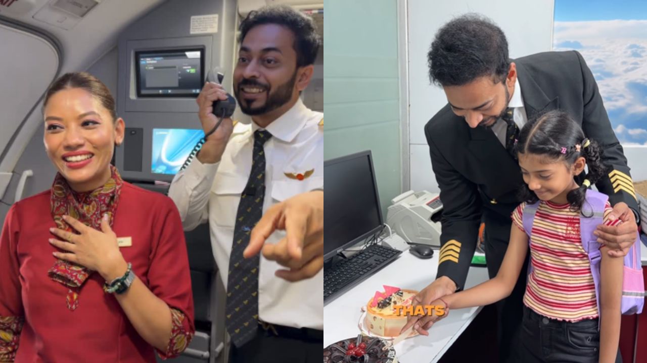 Viral Video: 23 साल के अनुभव के साथ पायलट ने कहा अलविदा, इस वीडियो में देखें खास पल