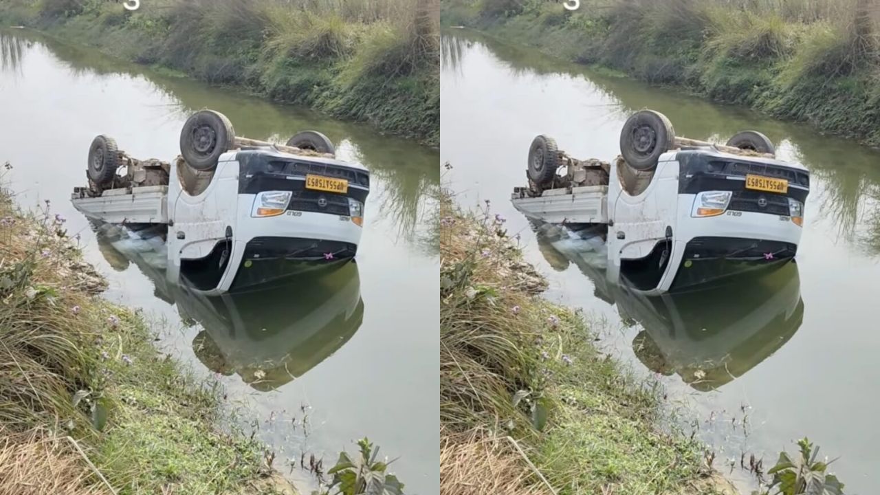 Gorakhpur: गोला उपनगर में अचानक पलटी माल लदी मैजिक, बाल-बाल बची चालक की जान…लेकिन हुआ ये बड़ा कांड