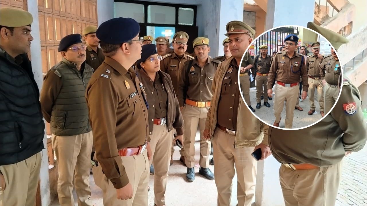 एटा में बार एसोसिएशन चुनाव, एएसपी ने कचहरी परिसर में सुरक्षा व्यवस्था का लिया जायजा