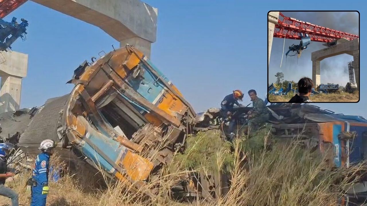 Thailand Tragedy: थाईलैंड में बड़ा रेल हादसा, 22 लोगों की मौत, कई घायल; जानिये चलती ट्रेन कैसे गिरी क्रेन?