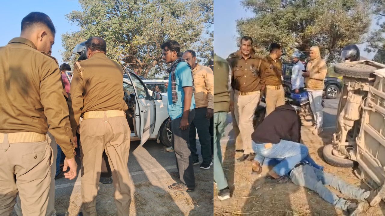 Fatehpur News: टूटी सड़क पर CNG ऑटो पलटा, चालक गंभीर रूप से घायल, राहगीरों और वाहन चालकों में दहशत