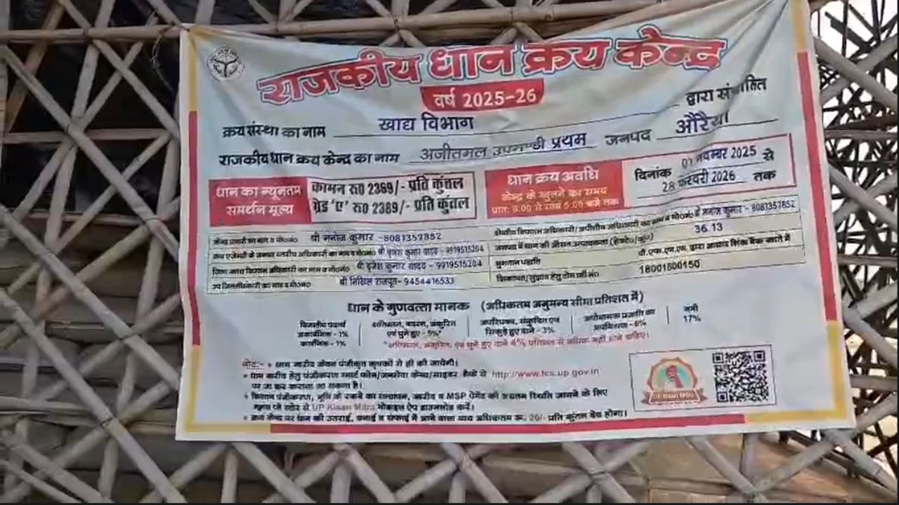 धान खरीद में लापरवाही के आरोप, अजीतमल उपमंडी प्रथम क्रय केंद्र पर किसानों ने किया हंगामा