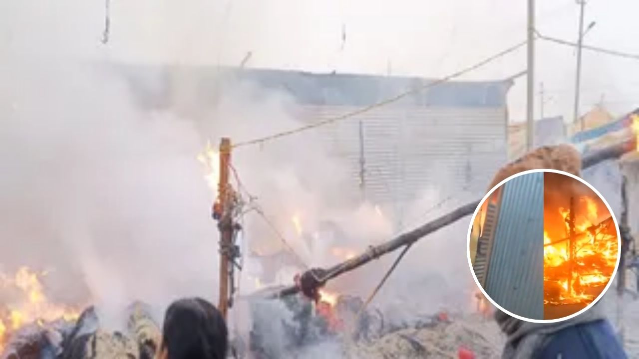 Magh Mela 2026: माघ मेला क्षेत्र में फिर लगी आग, तुलसी शिवाला मार्ग के शिविर में मची अफरा-तफरी