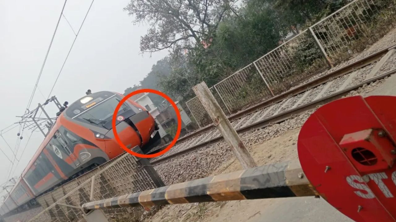 बाल-बाल बची वंदे भारत एक्सप्रेस, सीतापुर में मवेशी से टकराई; जानें फिर क्या हुआ