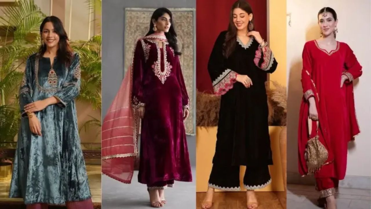 ठंड में स्टाइल का तड़का: लोहड़ी के लिए बेस्ट वेलवेट सूट आइडियाज, देखें फोटोज