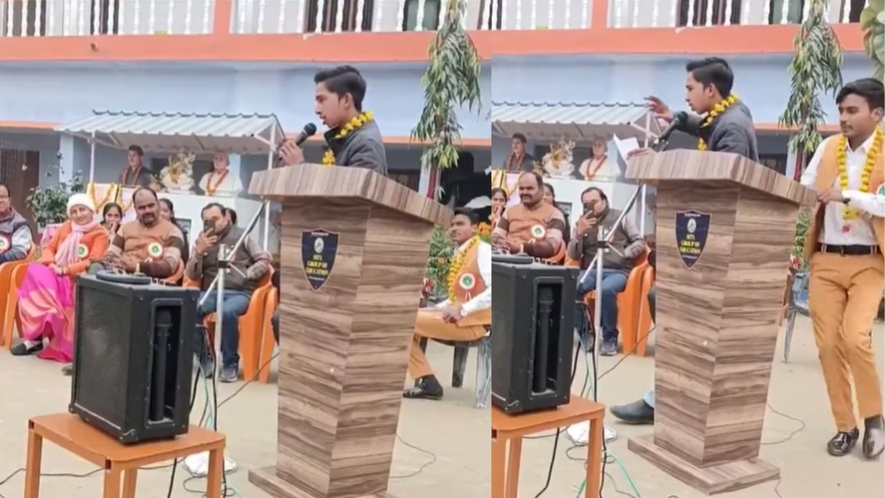 Viral Video: मंच पर युवक का अतरंगी प्रणाम, सोशल मीडिया पर वीडियो ने मचाया तहलका