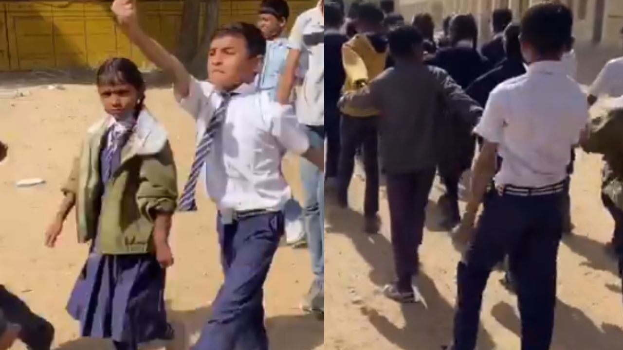 स्कूल फंक्शन में हुआ कुछ ऐसा, परेड के दौरान एक बच्चे पर टिक गई सबकी नजरें; आप भी देखें Viral Video