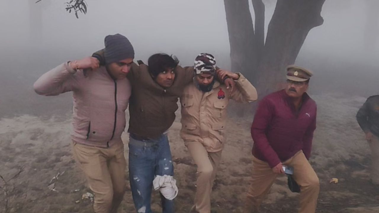 कन्नौज में एनकाउंटर: 25 हजार के इनामी आरोपी को लगी गोली, 13 दिन पहले जेल की दीवार कूदकर भागा था बदमाश