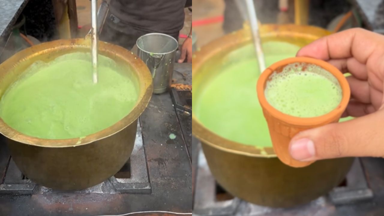 लखनऊ में हरी चाय का देसी तड़का! कुल्हड़ में परोसी गई ‘मैचा’, देख लोगों का चकराया सिर