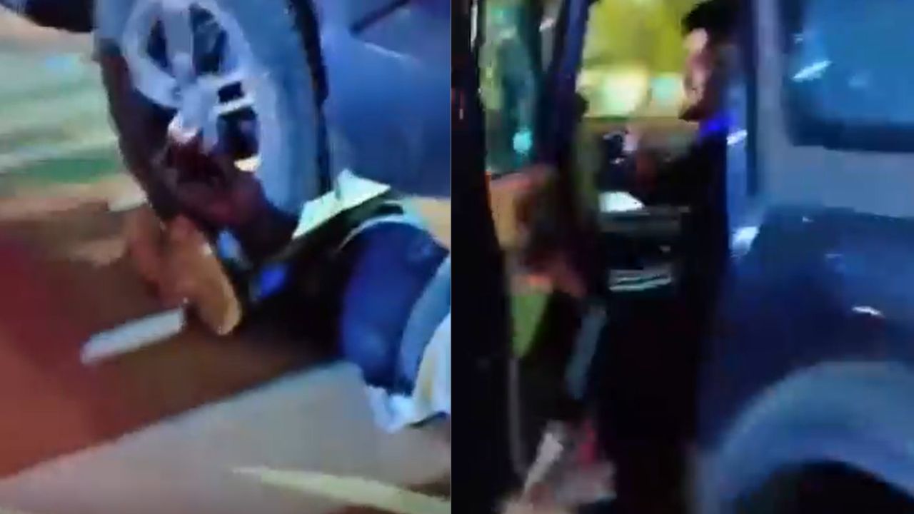 दुर्घटना या साजिश? THAR के पहियों के नीचे फंसा कारोबारी, 25 मिनट तक मची चीख-पुकार; लोगों ने बचाई जान