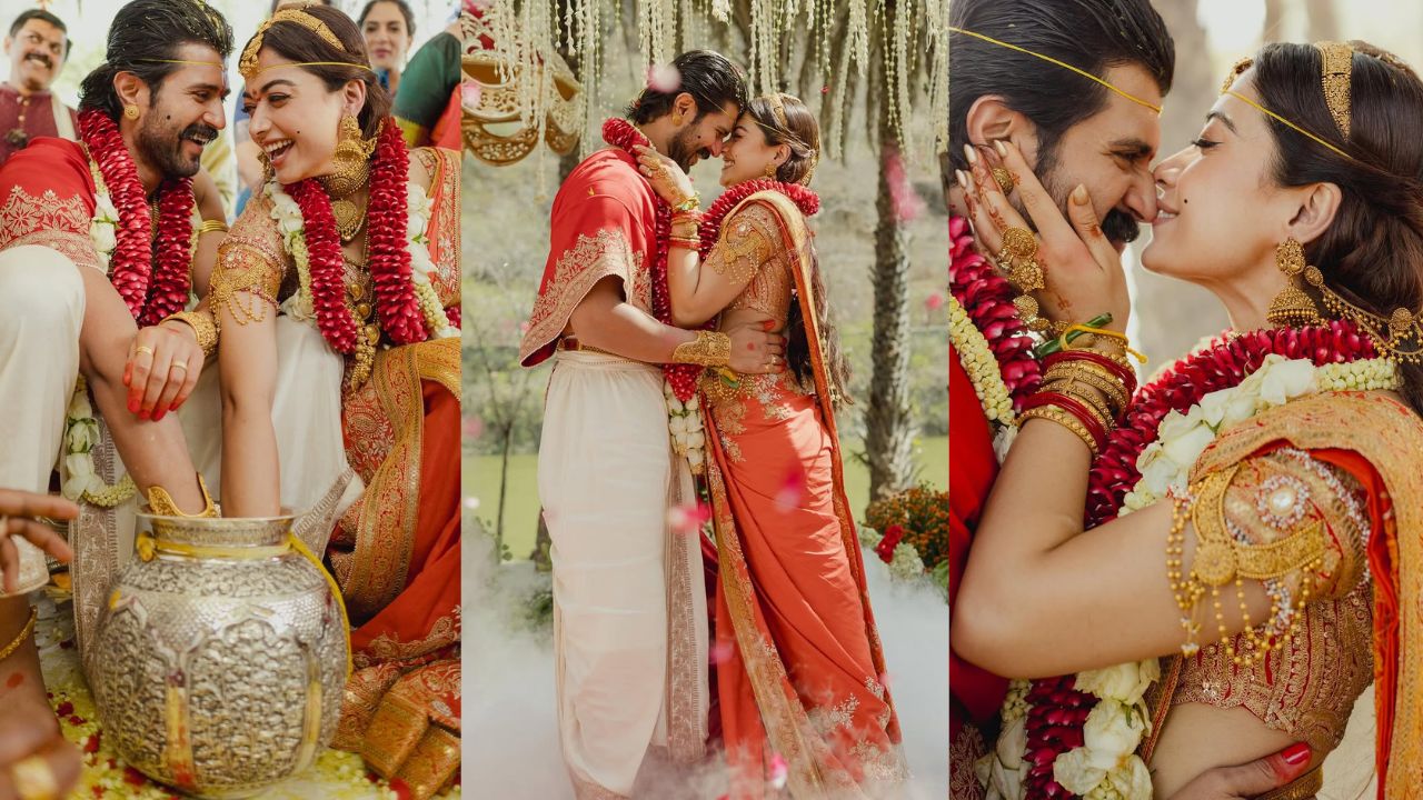 फैंस का इंतजार खत्म! रश्मिका और विजय की शादी का रॉयल लुक हुआ वायरल, यहां देखें खूबसूरत तस्वीरें