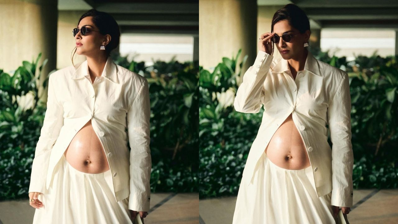 हाल ही में सोनम कपूर को मुंबई में एक आउटिंग के दौरान पैपराजी ने स्पॉट किया। सामने आए वीडियो और तस्वीरों में सोनम का फुली ग्रोन बेबी बंप साफ देखा जा सकता है। उन्होंने एक ओपन शर्ट स्टाइल आउटफिट पहना हुआ था और बेयर बेबी बंप के साथ बेहद बोल्ड और कॉन्फिडेंट अंदाज में पोज दिए। सोशल मीडिया पर उनकी यह झलक तेजी से वायरल हो रही है और फैंस उनकी स्टाइल और आत्मविश्वास की जमकर तारीफ कर रहे हैं। (Img- Internet) हाल ही में सोनम कपूर को मुंबई में एक आउटिंग के दौरान पैपराजी ने स्पॉट किया। सामने आए वीडियो और तस्वीरों में सोनम का फुली ग्रोन बेबी बंप साफ देखा जा सकता है। उन्होंने एक ओपन शर्ट स्टाइल आउटफिट पहना हुआ था और बेयर बेबी बंप के साथ बेहद बोल्ड और कॉन्फिडेंट अंदाज में पोज दिए। सोशल मीडिया पर उनकी यह झलक तेजी से वायरल हो रही है और फैंस उनकी स्टाइल और आत्मविश्वास की जमकर तारीफ कर रहे हैं। (Img- Internet)