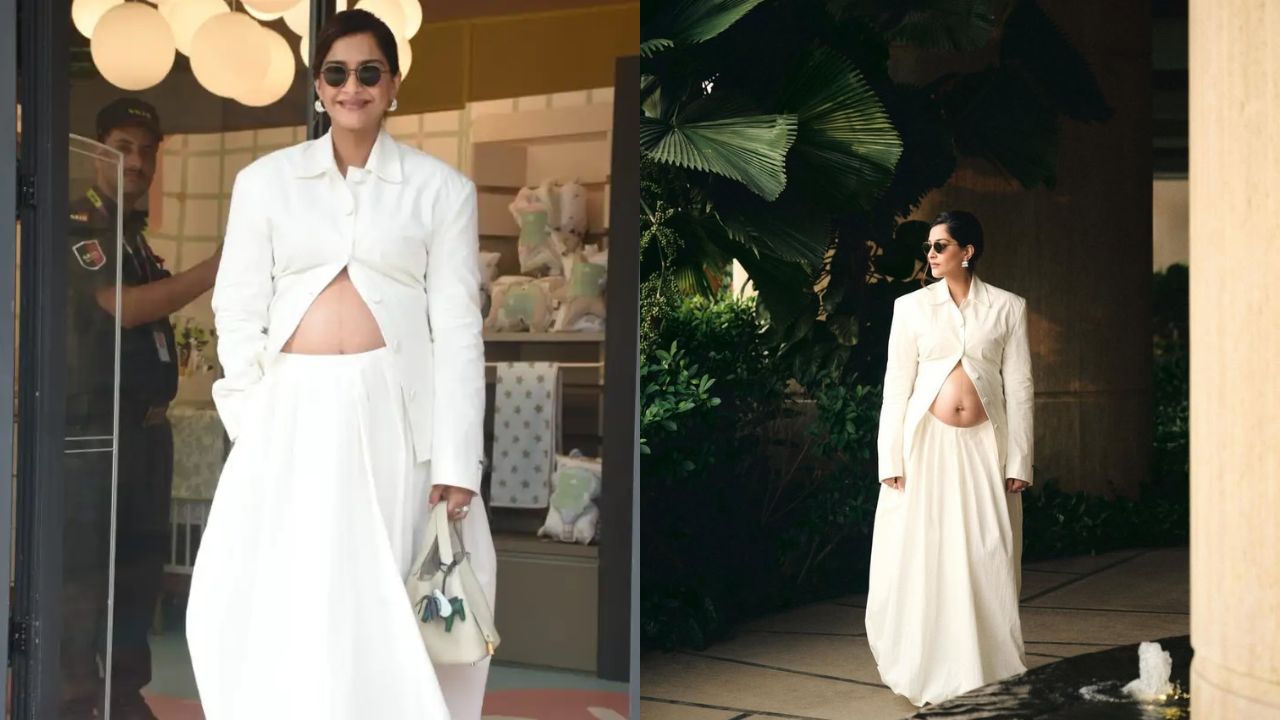 जैसे-जैसे समय आगे बढ़ रहा है, सोनम का बेबी बंप अब पूरी तरह नजर आने लगा है। इस बार सोनम इसे छुपाने के बजाय खुले तौर पर फ्लॉन्ट कर रही हैं और अपने ग्लैम लुक्स के साथ फैंस का ध्यान खींच रही हैं। (Img- Internet) जैसे-जैसे समय आगे बढ़ रहा है, सोनम का बेबी बंप अब पूरी तरह नजर आने लगा है। इस बार सोनम इसे छुपाने के बजाय खुले तौर पर फ्लॉन्ट कर रही हैं और अपने ग्लैम लुक्स के साथ फैंस का ध्यान खींच रही हैं। (Img- Internet)