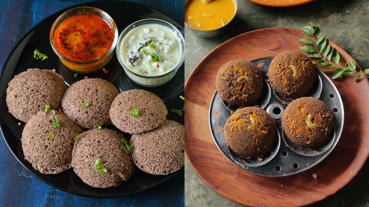 रागी और इडली: रागी और इडली जैसे फर्मेंटेड देसी नाश्ते पचने में आसान होते हैं। इनमें कैल्शियम, पोटैशियम और मैग्नीशियम भरपूर मात्रा में होते हैं। कम नमक वाली चटनी या सांभर के साथ लिया गया ये नाश्ता हार्ट और बीपी दोनों के लिए फायदेमंद है। (Img- Internet)