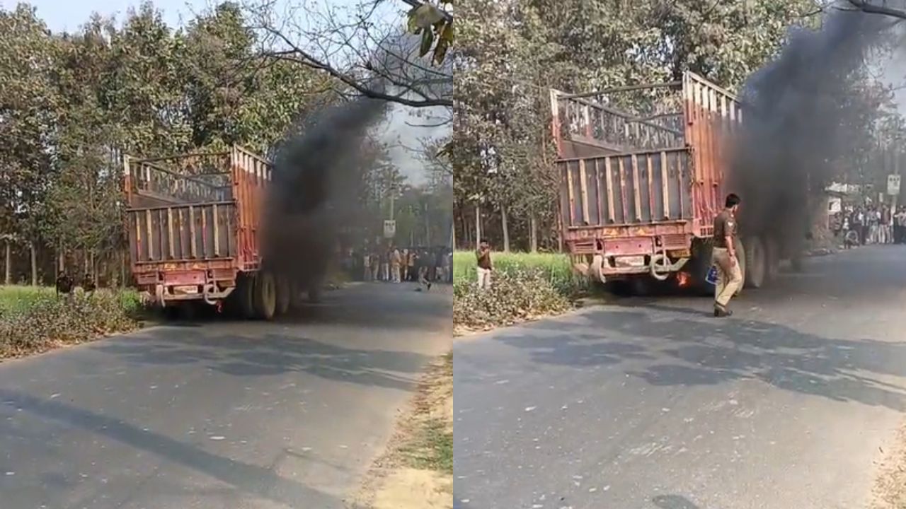 देवरिया में दर्दनाक हादसा: ट्रक ड्राइवर की जलकर मौत, जानें पूरी घटना