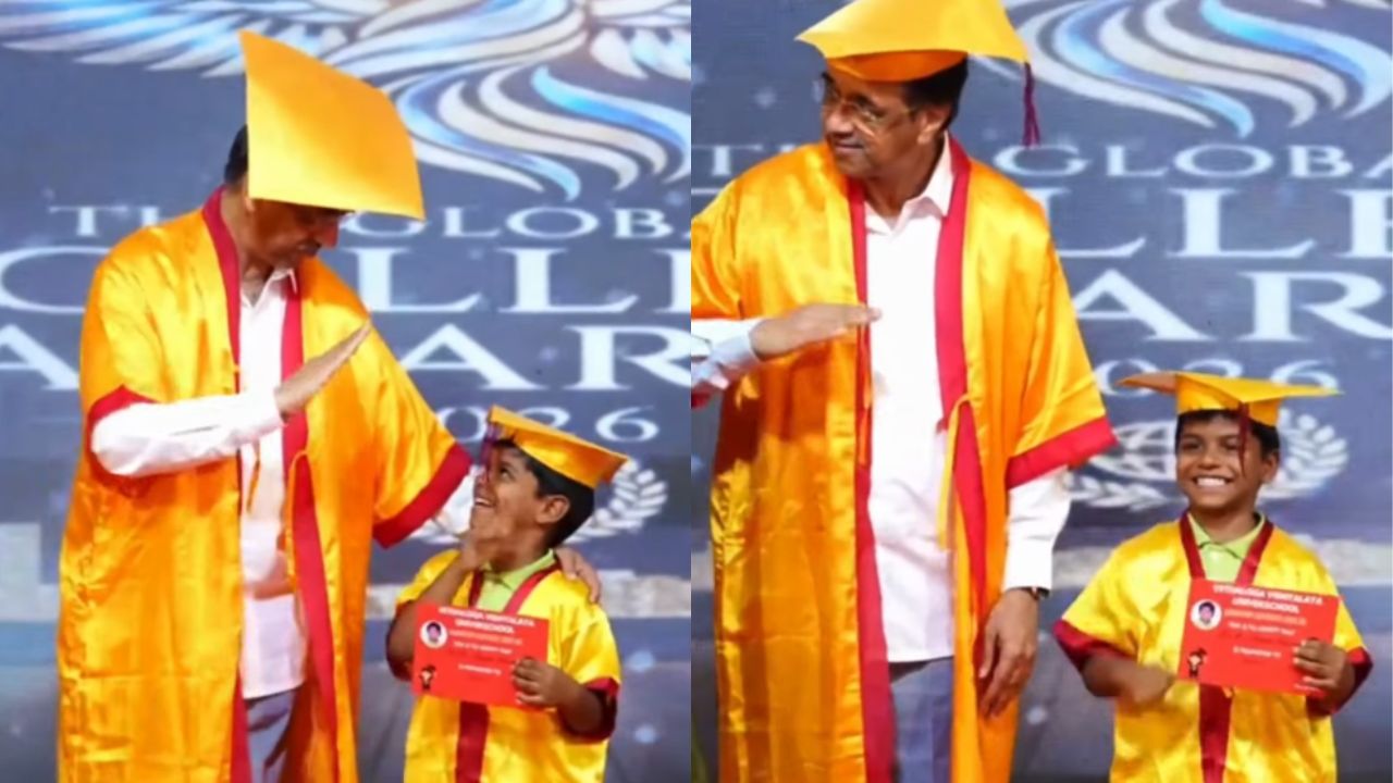 Viral Video: पुष्पा स्टाइल में छोटे बच्चे ने मंच पर ली एंट्री, फिर प्रिंसिपल के अनोखे एक्शन पर दंग रह गए लोग