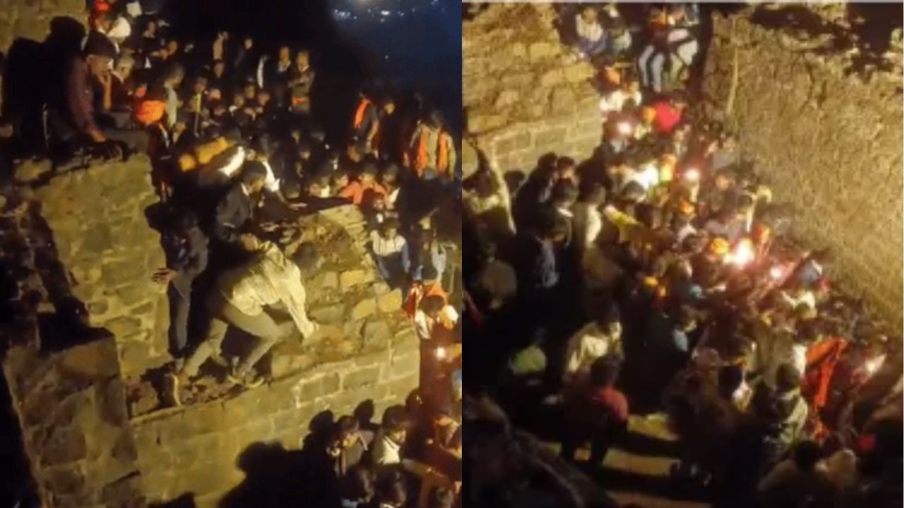 शिवाजी जयंती पर शिवनेरी किले में उमड़ी भारी भीड़, अफरा-तफरी में कई लोग घायल