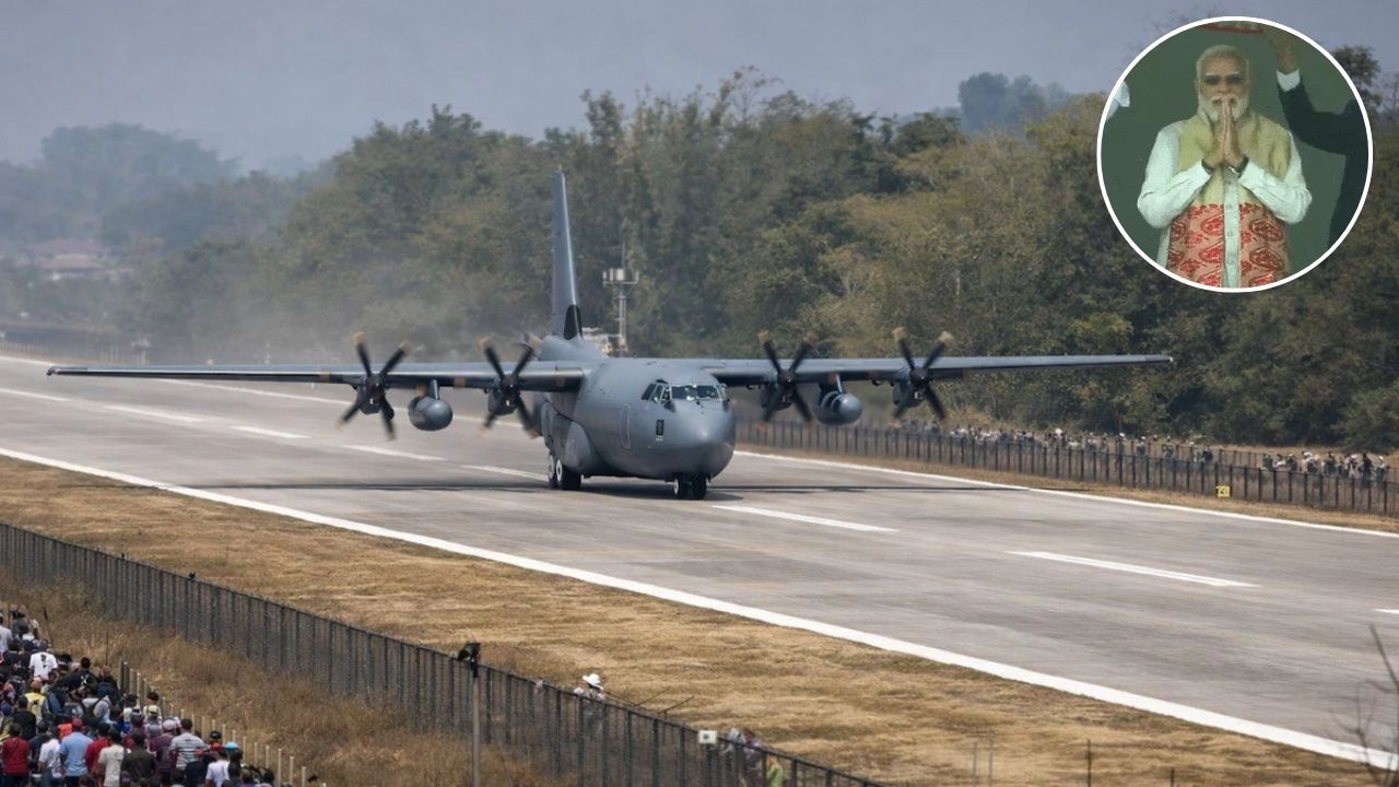 Air Show: चीन- म्यांमार बॉर्डर पर गरजे राफेल-सुखोई, ELF पर उतरा पीएम मोदी का विमान और हाईवे से उड़ान, जानिये IAF की नई ताकत