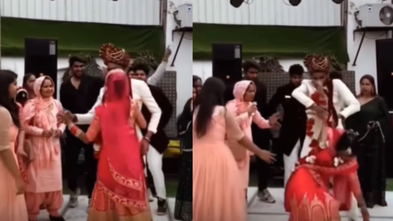 शादी के डांस फ्लोर पर अचानक बदला माहौल, दुल्हन के साथ हुआ चौंकाने वाला व्यवहार, देखिये वायरल वीडियो