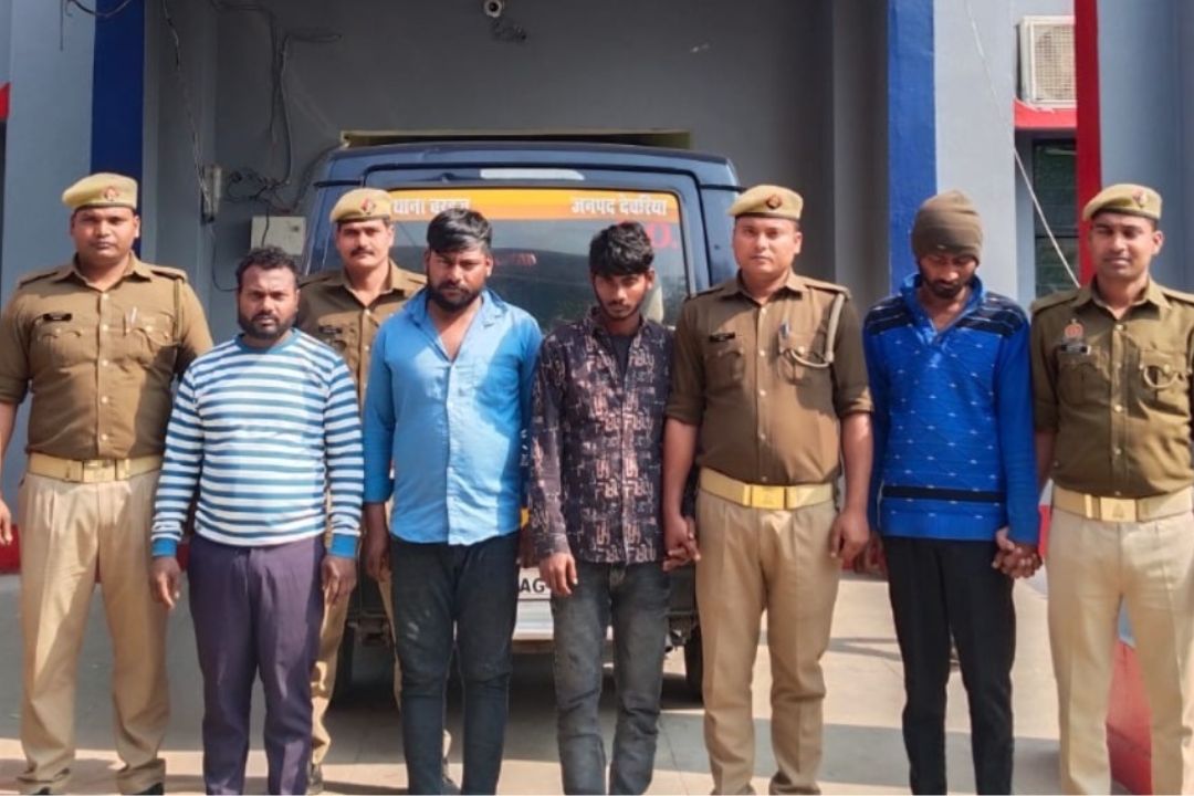 देवरिया पुलिस ने चार बदमाश दबोचे, गोरखपुर तक फैला था आतंक