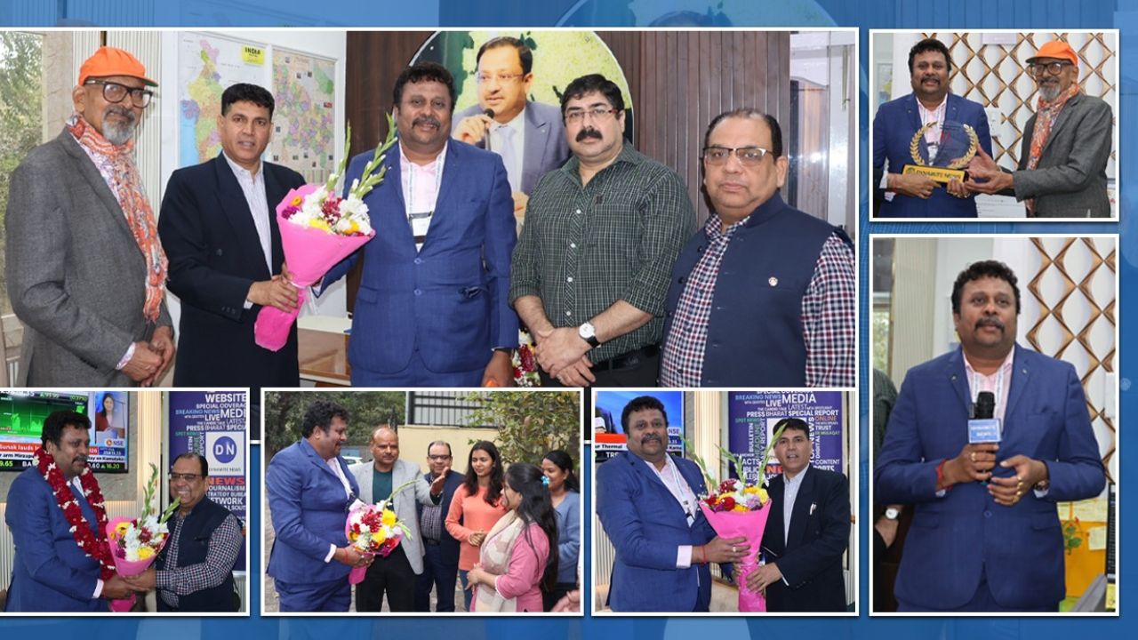 डाइनामाइट न्यूज़ के दफ्तर पहुंचे नामी उद्योगपति जगतेश कडुवुल, कहा- मीडिया में लाखों लोगों की जान बचाने की ताकत