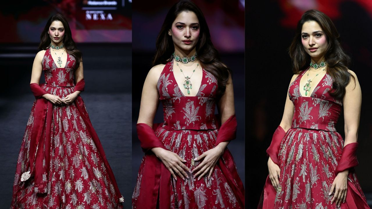 Lakme Fashion Week में छाईं Tamannaah Bhatia, लाल लहंगे में दिखा ग्लैमरस अंदाज, यहां देखें वायरल तस्वीरें