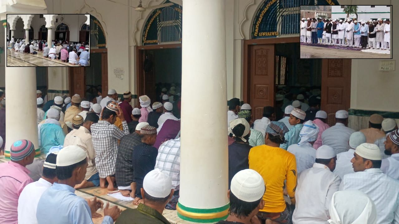 Eid Mubarak: बारिश और गर्जना के बीच ईद-उल-फितर की नमाज अदा, प्रशासन की मुस्तैदी से निचलौल में रहा शांति का माहौल