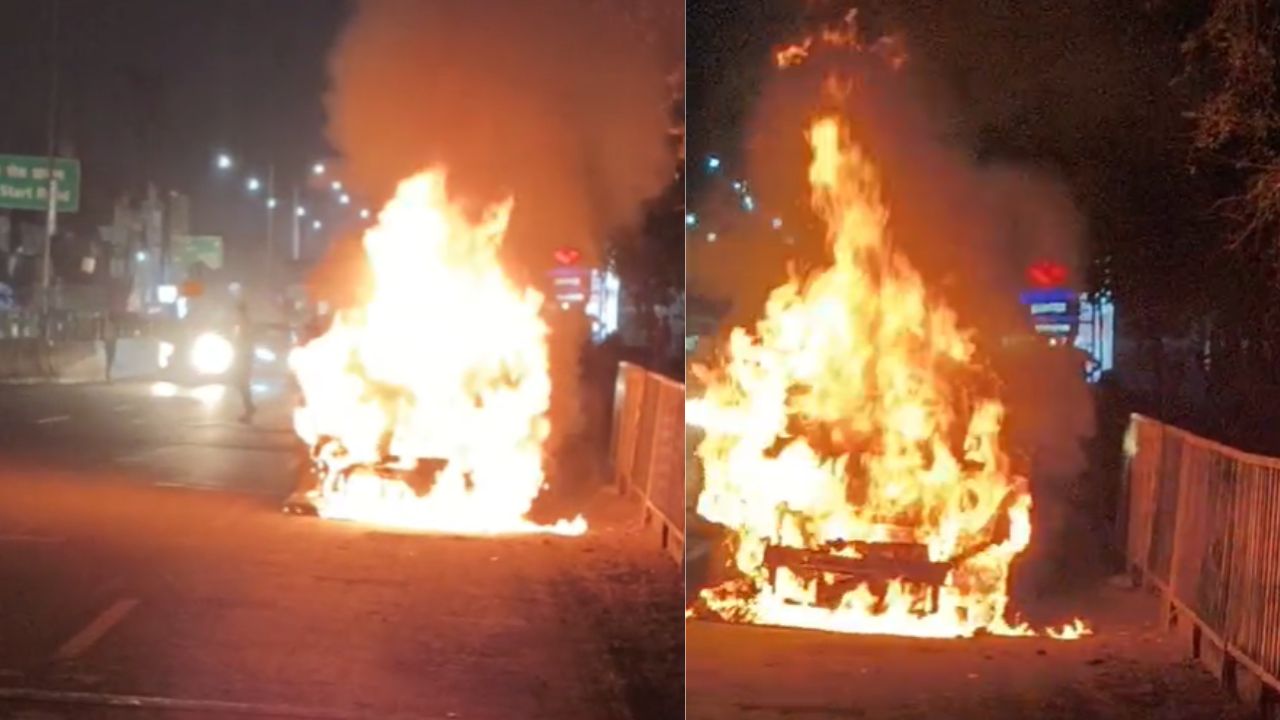 चलती गाड़ी बनी आग का गोला, घंटों जलती रही कार; जानें रायबरेली में कैसे हुआ हादसा?