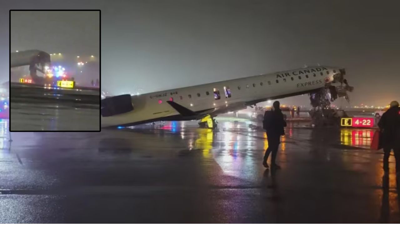 न्यूयॉर्क एयरपोर्ट पर बड़ा हादसा: एयर कनाडा एक्सप्रेस विमान ट्रक से टकराया, कई घायल; जानें पूरी घटना