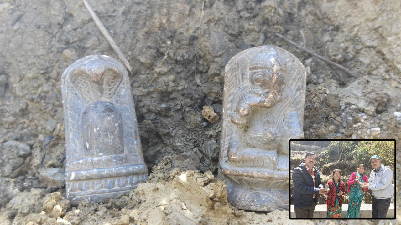 गांव की खुदाई में सामने आई प्राचीन धरोहर, मिली भगवान गणेश और नागलिंग शिवलिंग मूर्तियां, जानिए उनका रहस्य