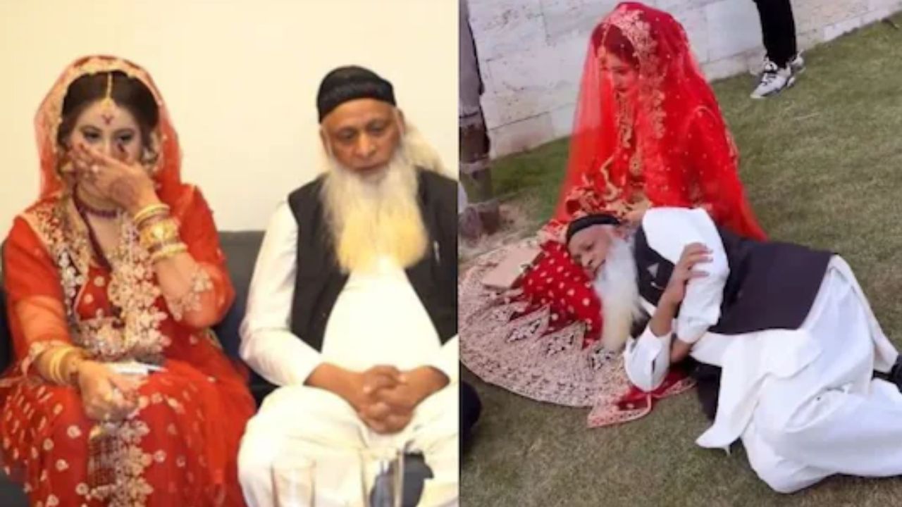 70 साल के च्चा ने 22 वर्षीय युवती से की शादी, दुल्हन की गोद में लेटकर खिंचवाए फोटोज