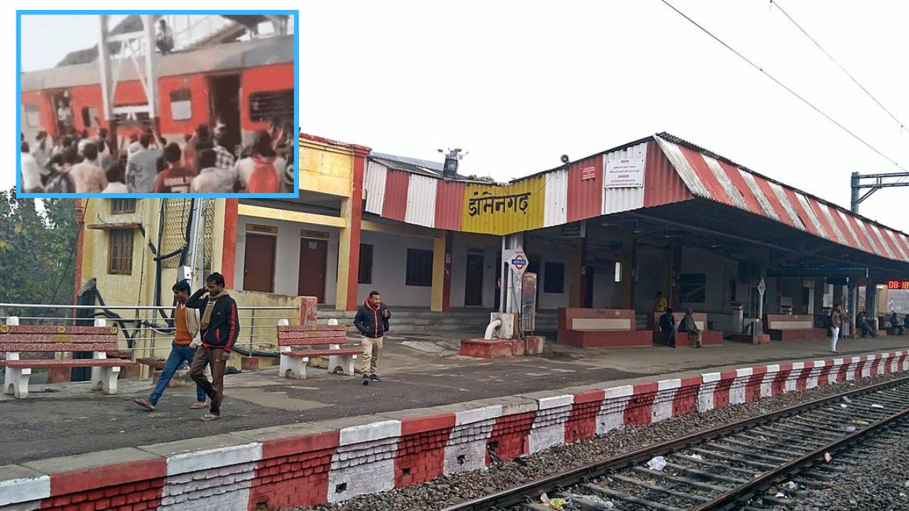 ट्रेन की छत पर बैठा युवक और नीचे खड़े हजारों लोग… गोरखपुर में 45 मिनट तक थमी सांसें! आखिर क्यों?