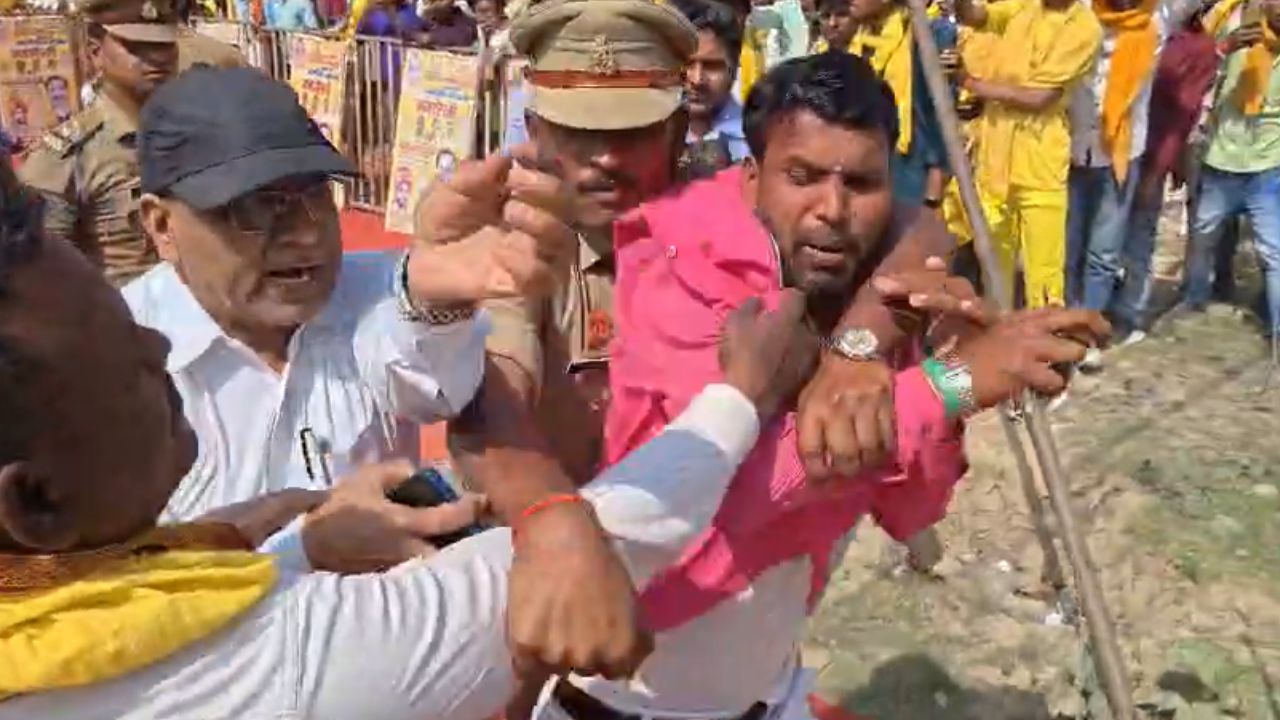 Video: महराजगंज में ओम प्रकाश राजभर को क्यों दिखाए काले झंडे? जानें इस वीडियो में हकीकत