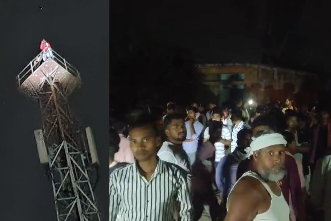 चंदौली में ड्रामा: पत्नी से नाराज युवक मोबाइल टावर पर चढ़ा, उठाया खतरनाक फैसला