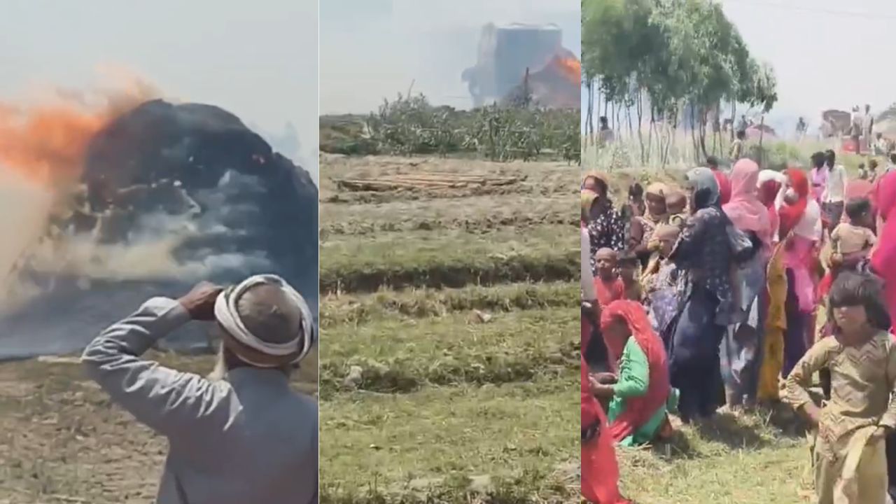 बदायूं में आग का कहर: पूरा गांव राख, दूसरे गांव तक फैली तबाही
