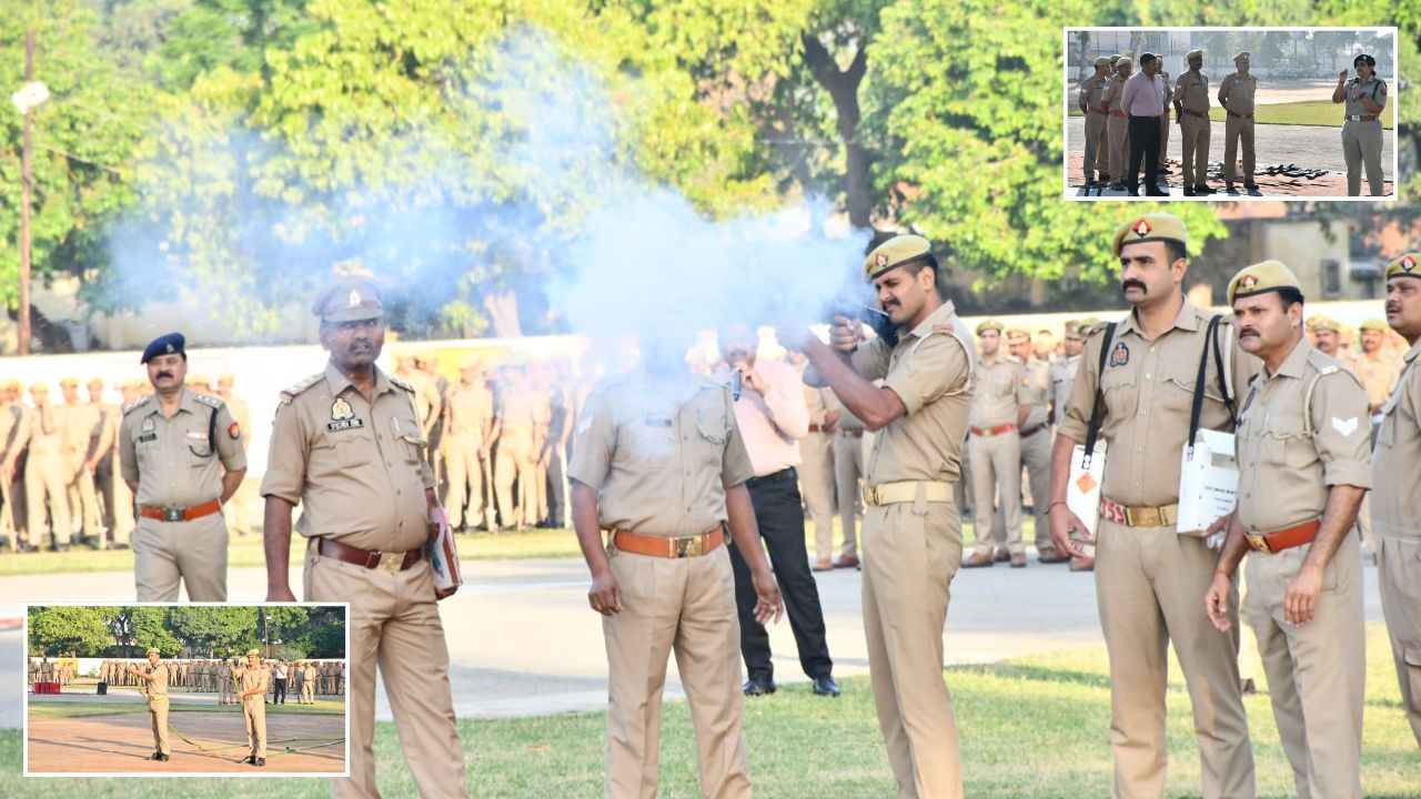 बदायूं पुलिस की दंगा नियंत्रण मॉक ड्रिल