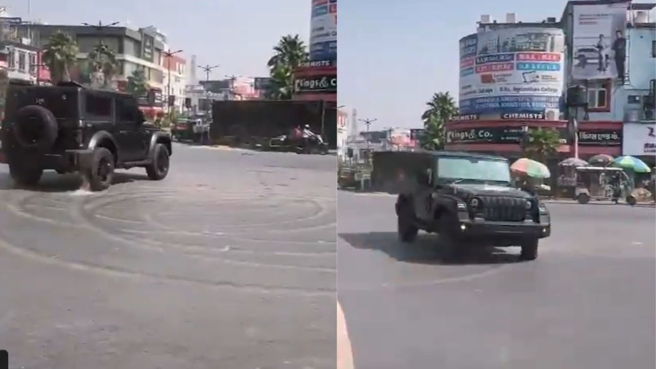 Prayagraj: सिविल लाइंस में थार का खतरनाक स्टंट, वायरल वीडियो से मचा हड़कंप