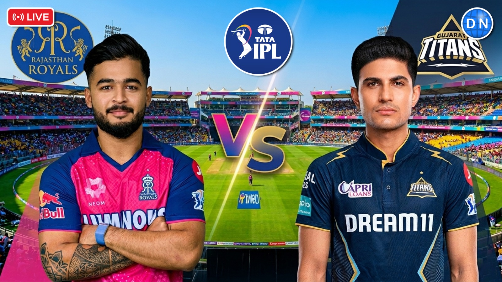 IPL 2026 GT vs RR LIVE Score Updates : अहमदाबाद में हाई-स्कोरिंग धमाका या विकेटों की बारिश? आज का मुकाबला तय करेगा बाजी